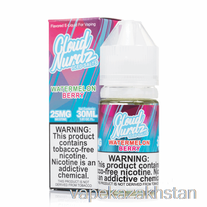 Vape Smoke ICED Watermelon Berry - Cloud Nurdz Salts - 30mL 50mg